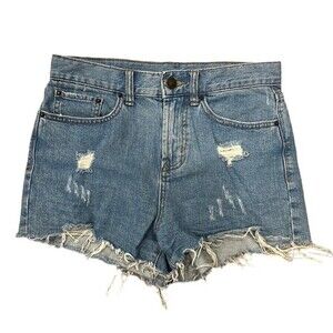 BDG urban outfitters girlfriend high rise distressed denim shorts size 26